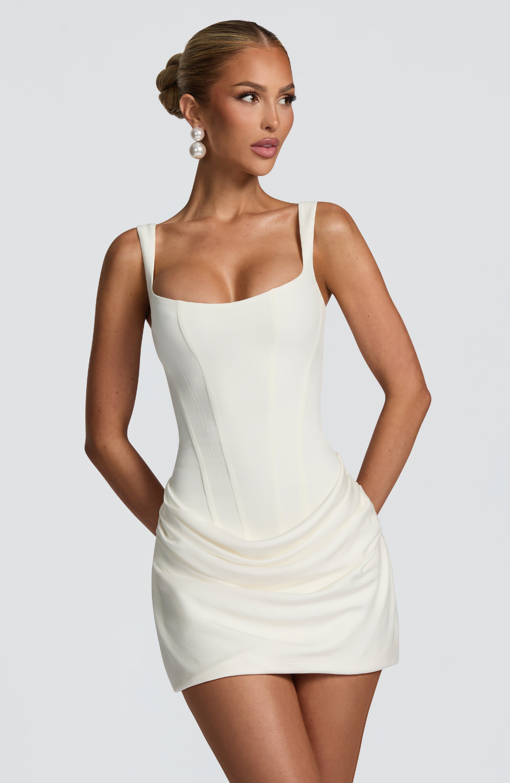 MINI VESTIDO CORSET DRAPEADO