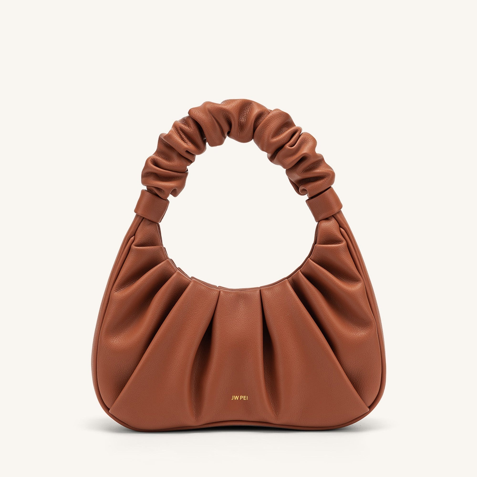 BOLSO FRUNCIDO I Piel marrón