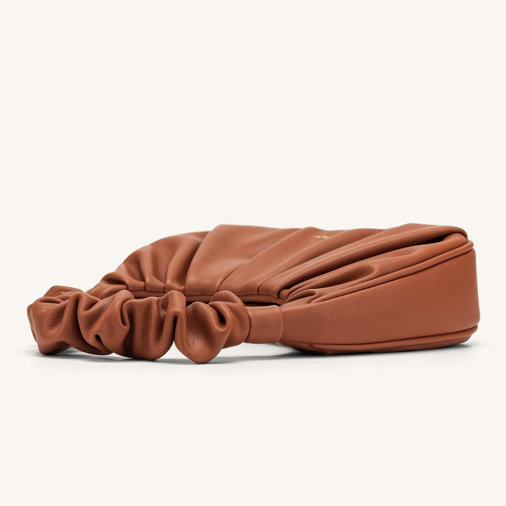 BOLSO FRUNCIDO I Piel marrón