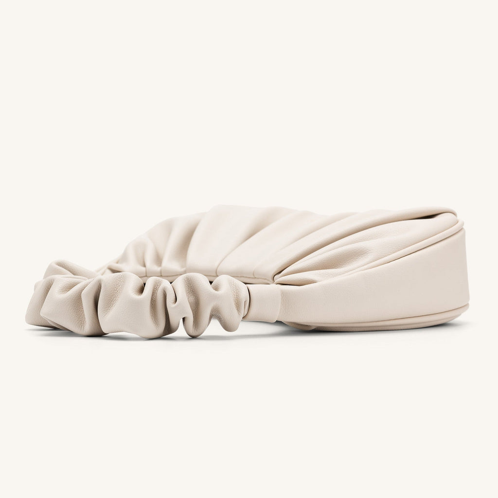 BOLSO FRUNCIDO Piel beige
