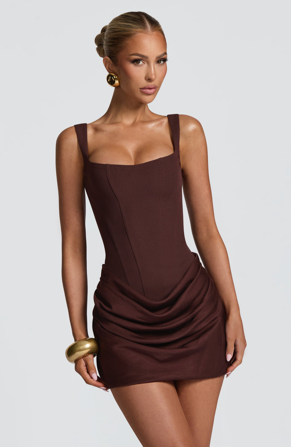 MINI VESTIDO CORSET DRAPEADO