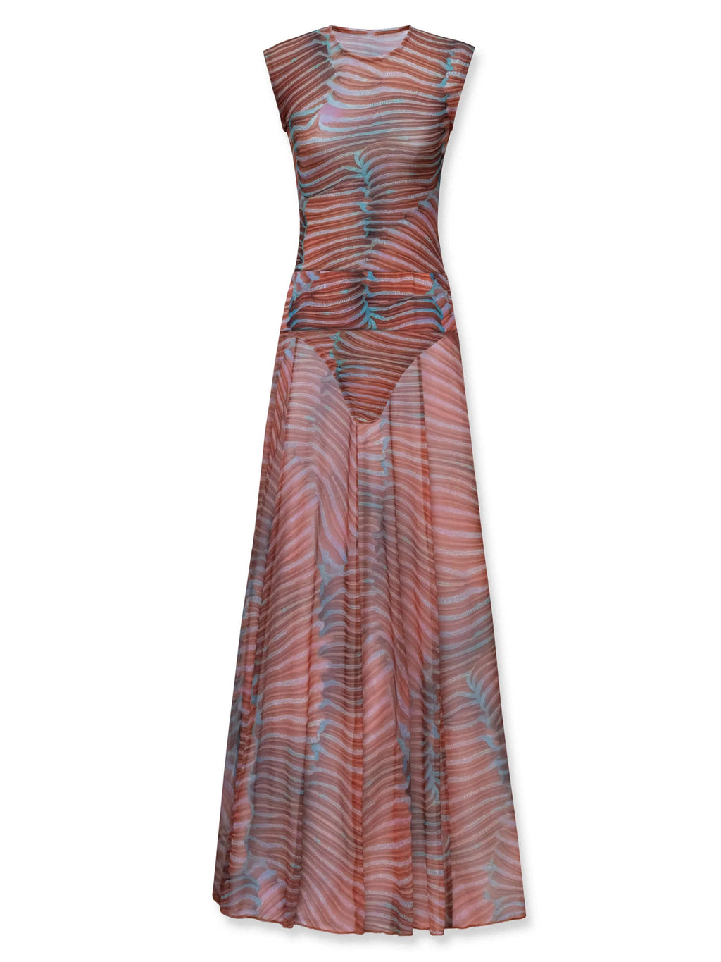 CONJUNTO DE FALDA Y BODY TRANSLÚCIDO