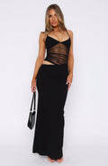 VESTIDO LARGO CUT OUT CON MALLA