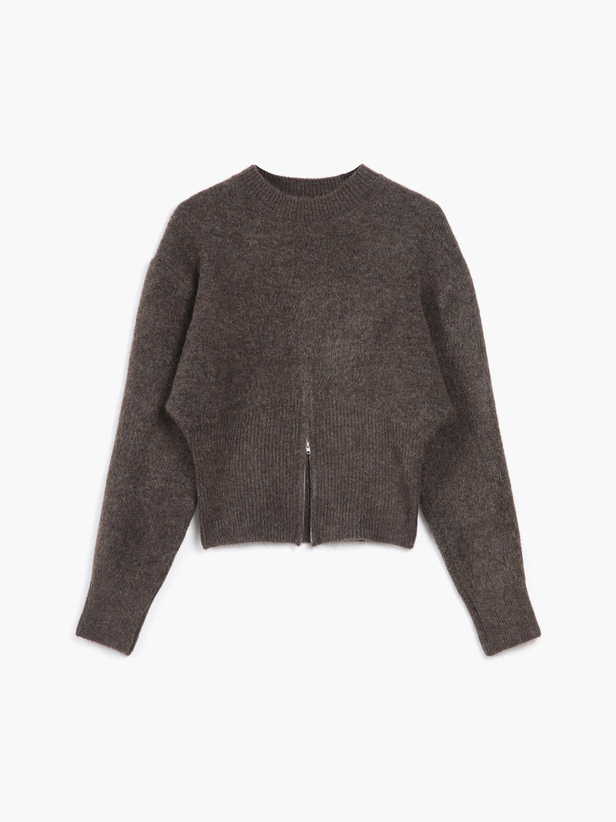 JERSEY SUAVE CON CUELLO ALTO Y CREMALLERA