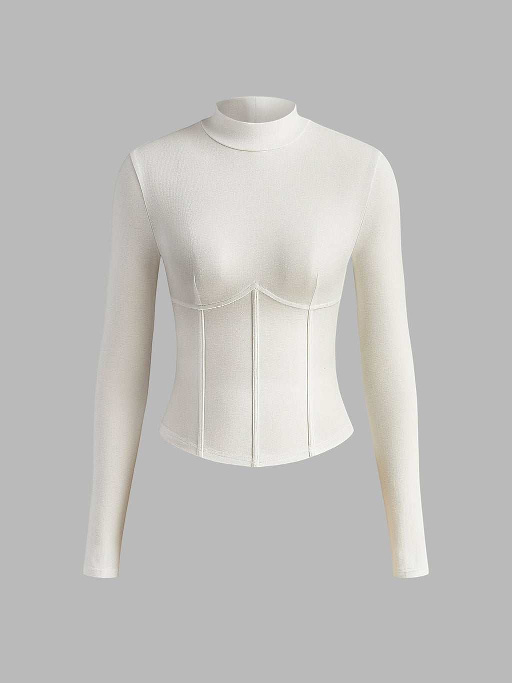CAMISETA CUELLO ALTO Y RIBETE