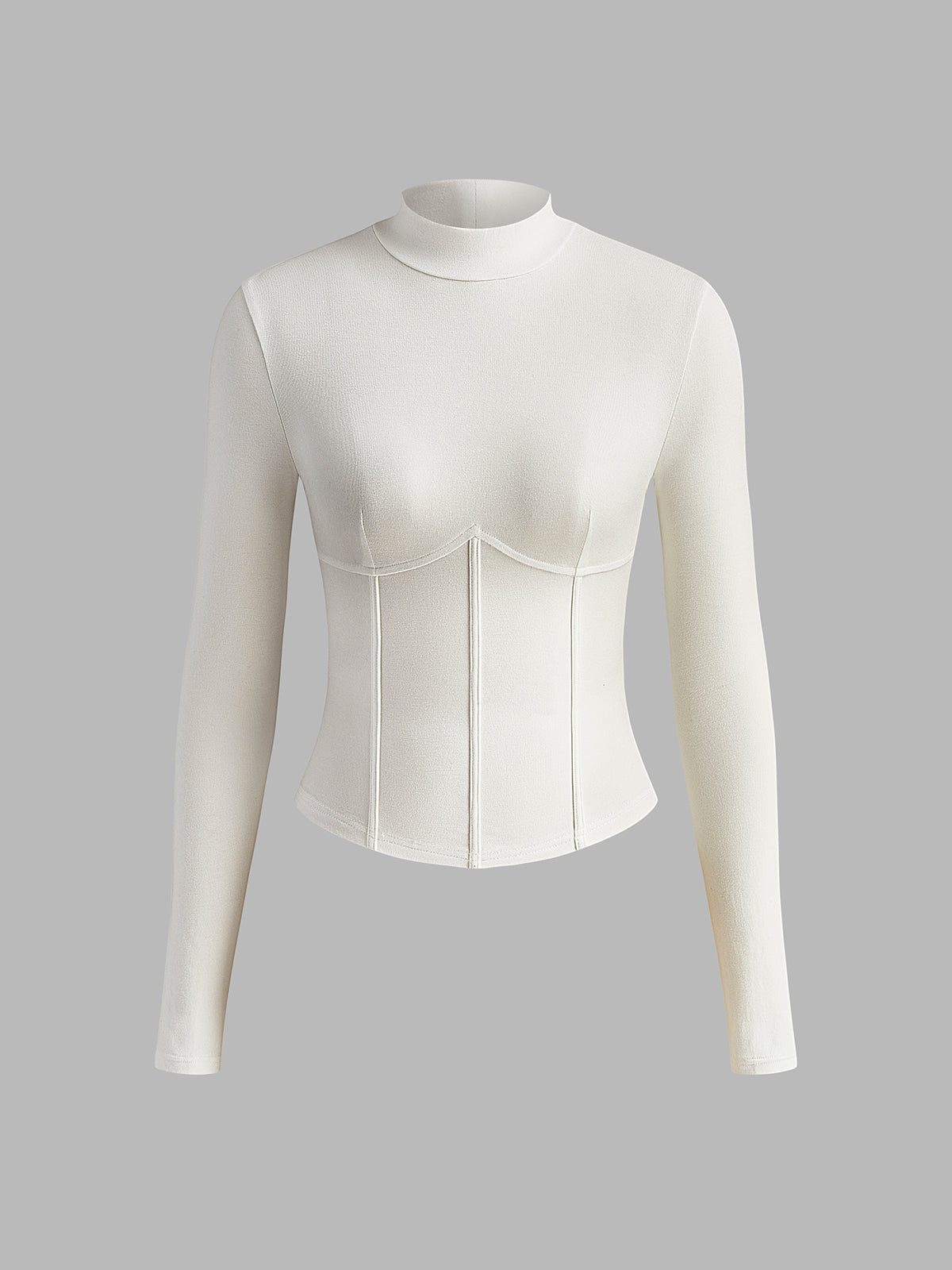 CAMISETA CUELLO ALTO Y RIBETE