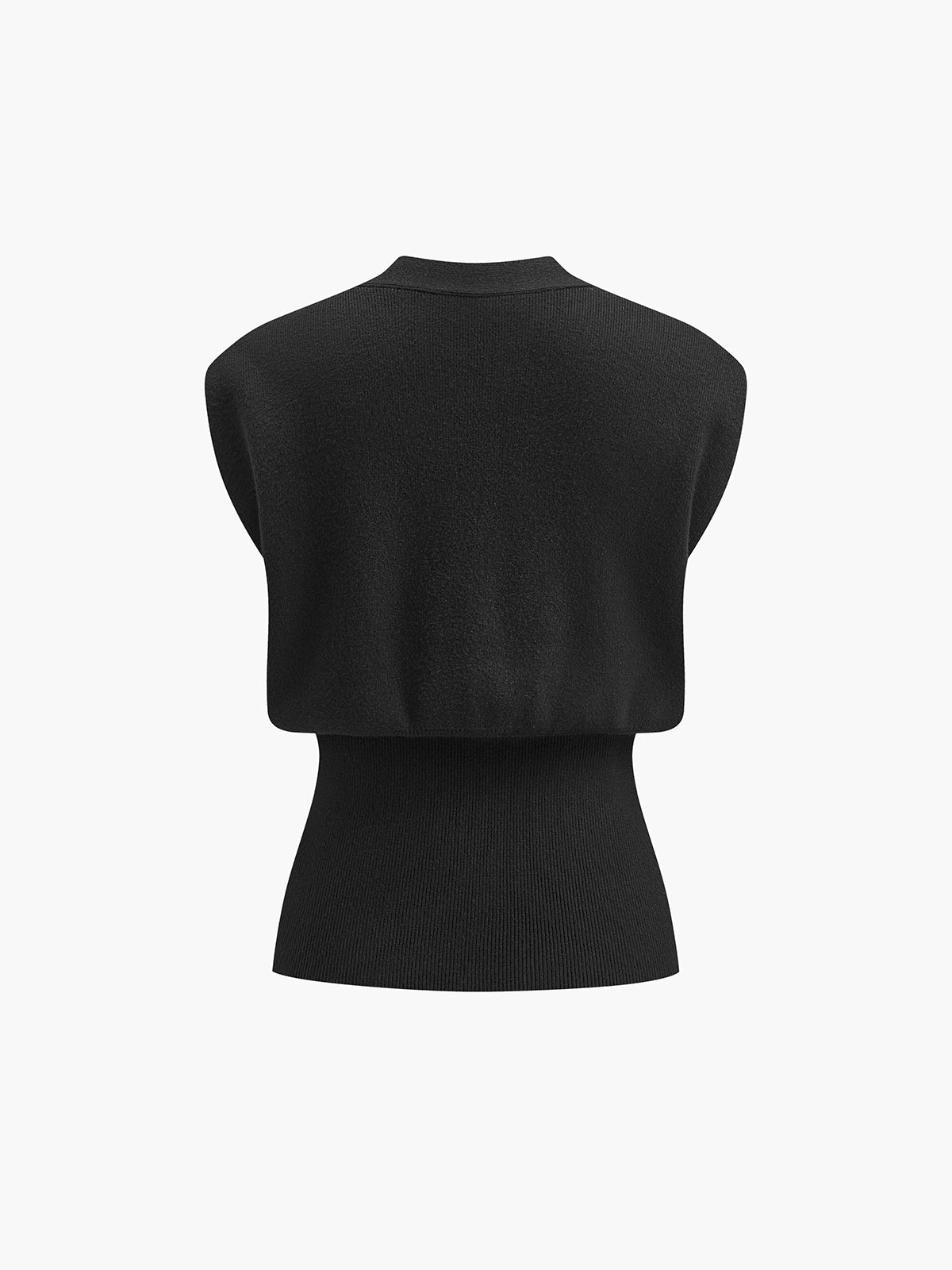 CHALECO DE PUNTO CON CUELLO EN V
