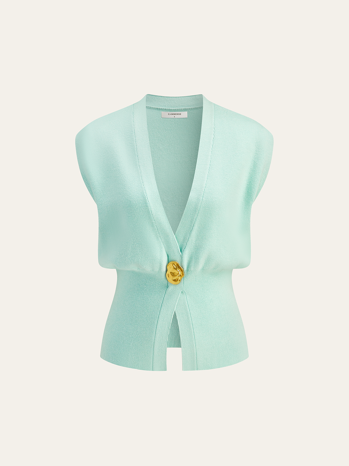 CHALECO DE PUNTO CON CUELLO EN V