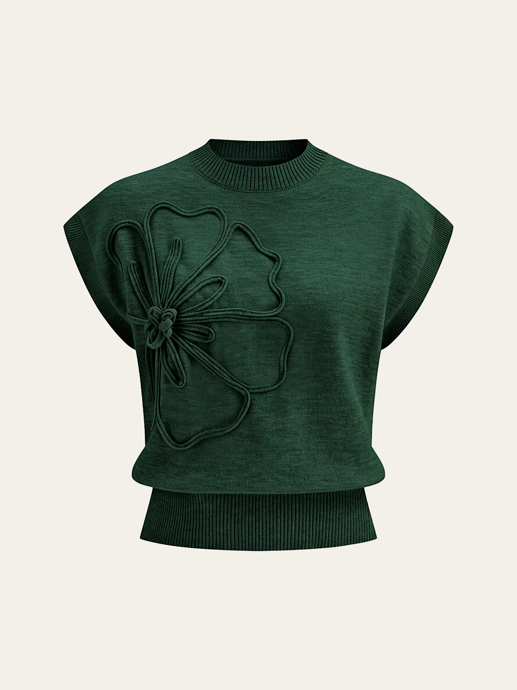 TOP DE PUNTO CON APLIQUE FLORAL