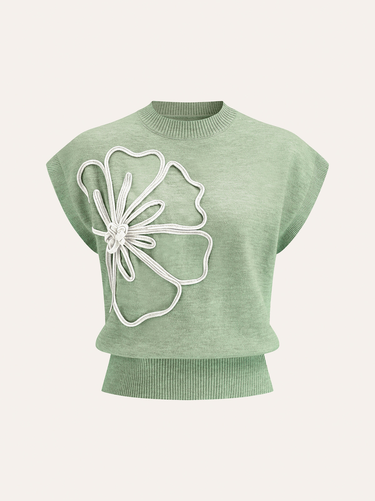 TOP DE PUNTO CON APLIQUE FLORAL