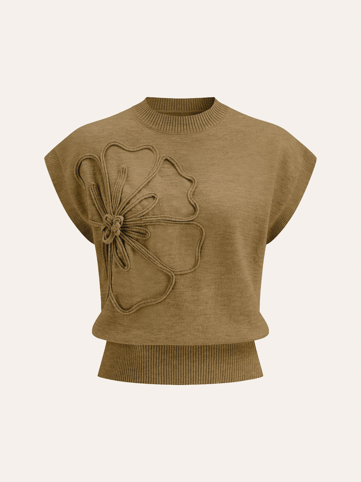 TOP DE PUNTO CON APLIQUE FLORAL