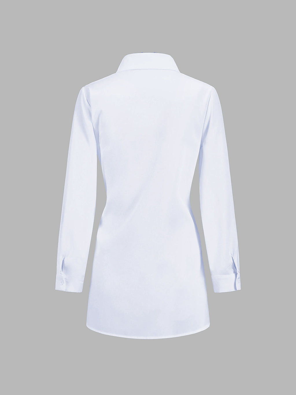 CAMISA LARGA CON BOTONES Y LAZO