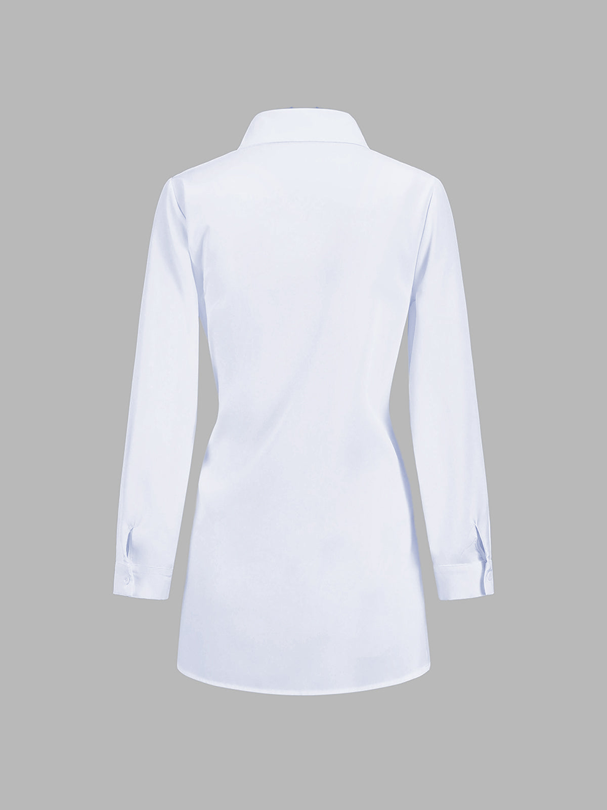 CAMISA LARGA CON BOTONES Y LAZO