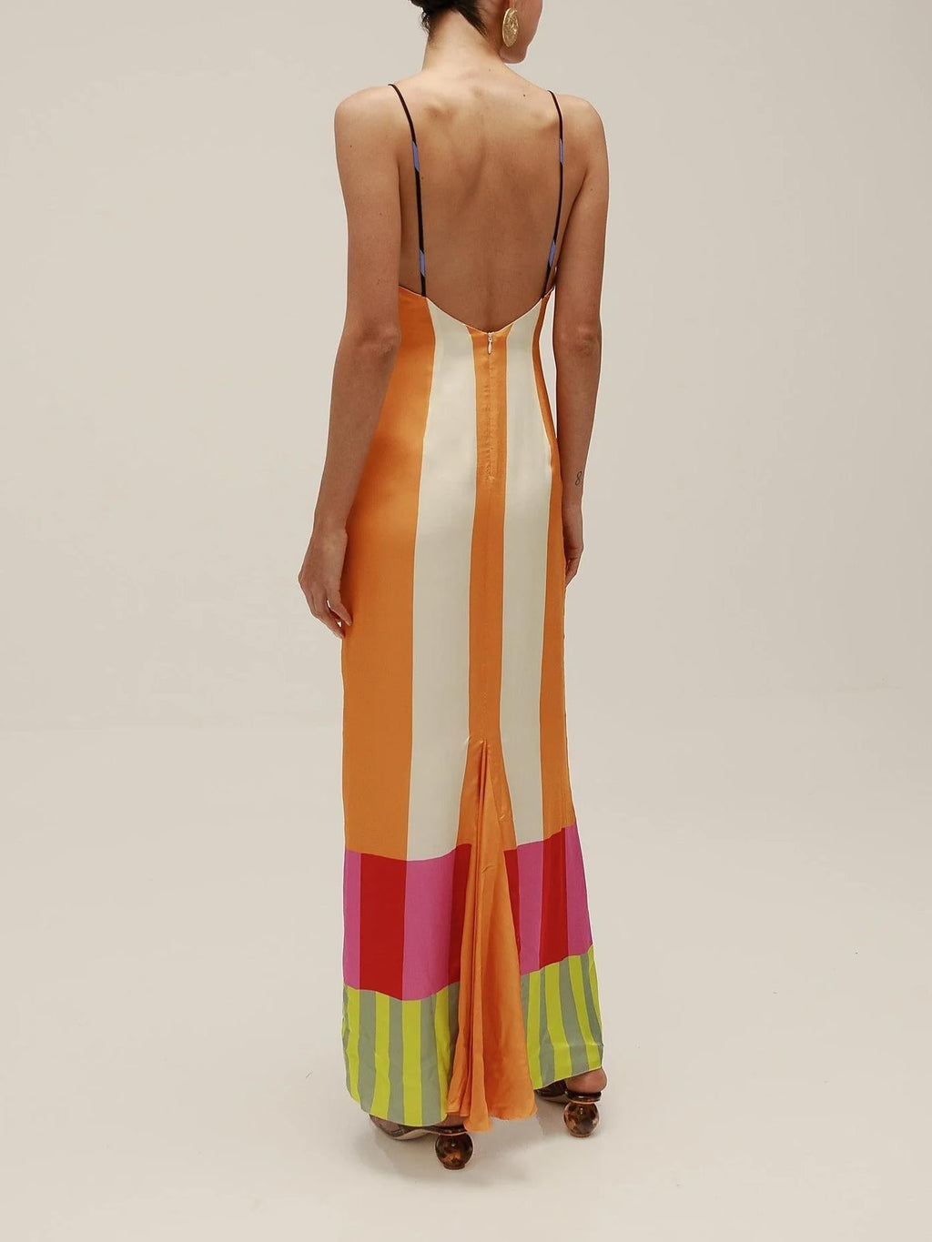 VESTIDO RAYAS GEOMETRICAS MULTICOLOR