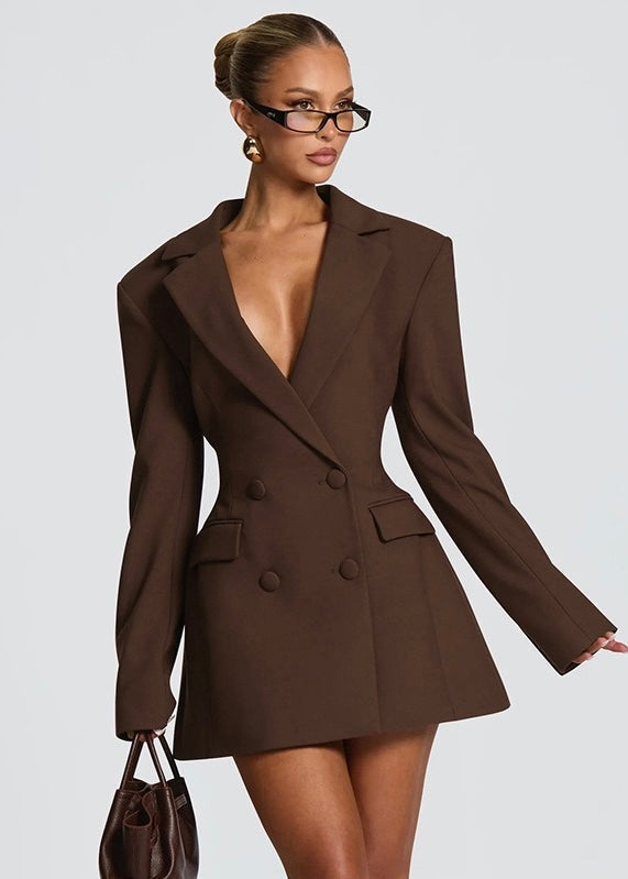 VESTIDO BLAZER MINI ENTALLADO