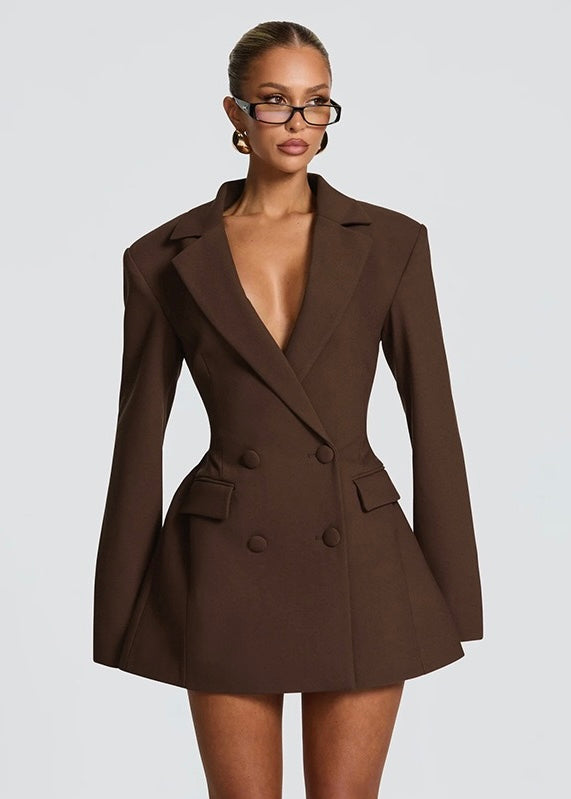 VESTIDO BLAZER MINI ENTALLADO