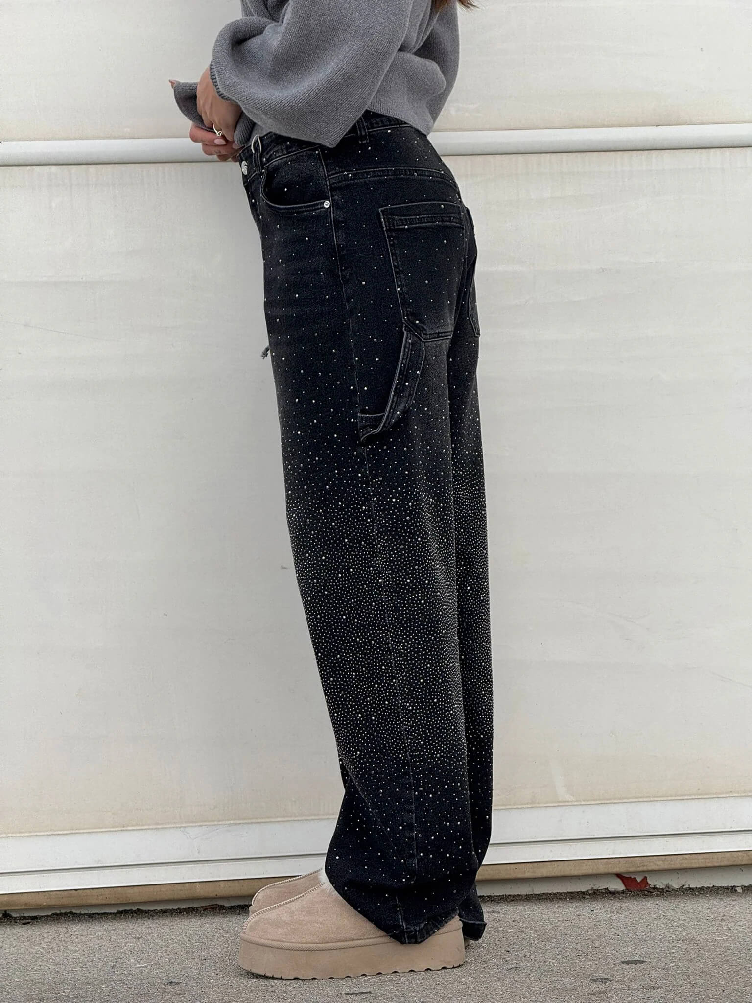 JEANS BALLOON CON EFECTO BRILLO