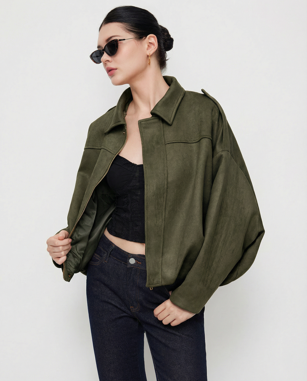 CHAQUETA ANTE OVERSIZE