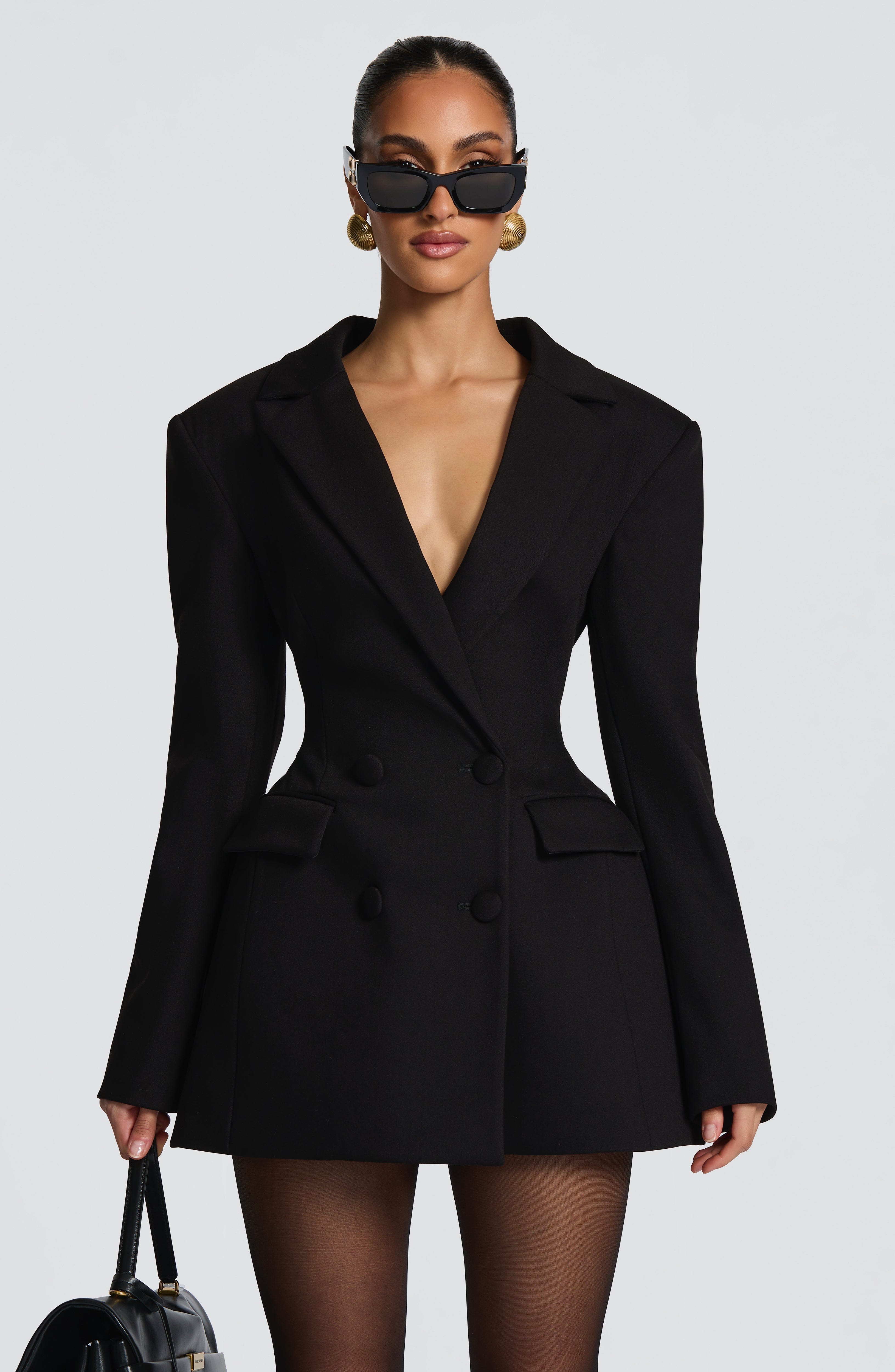 VESTIDO BLAZER MINI ENTALLADO