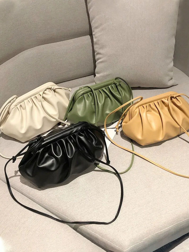 BOLSO TIPO POUCH FRUNCIDO