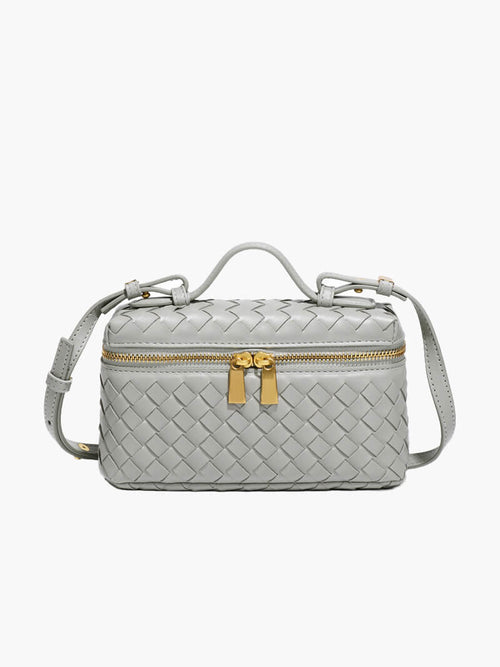 BOLSO BAÚL TRENZADO DOBLE CREMALLERA