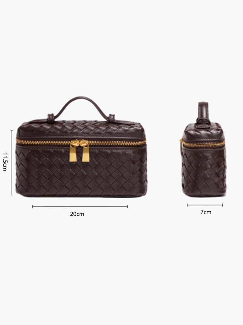 BOLSO BAÚL TRENZADO DOBLE CREMALLERA