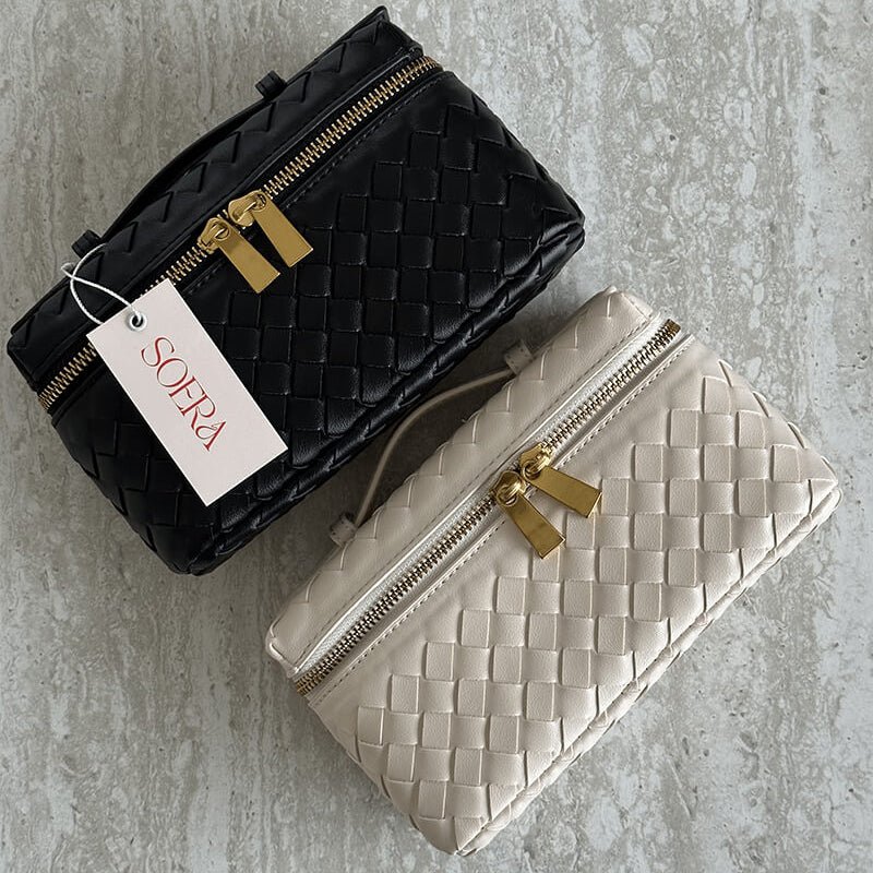 BOLSO BAÚL TRENZADO DOBLE CREMALLERA