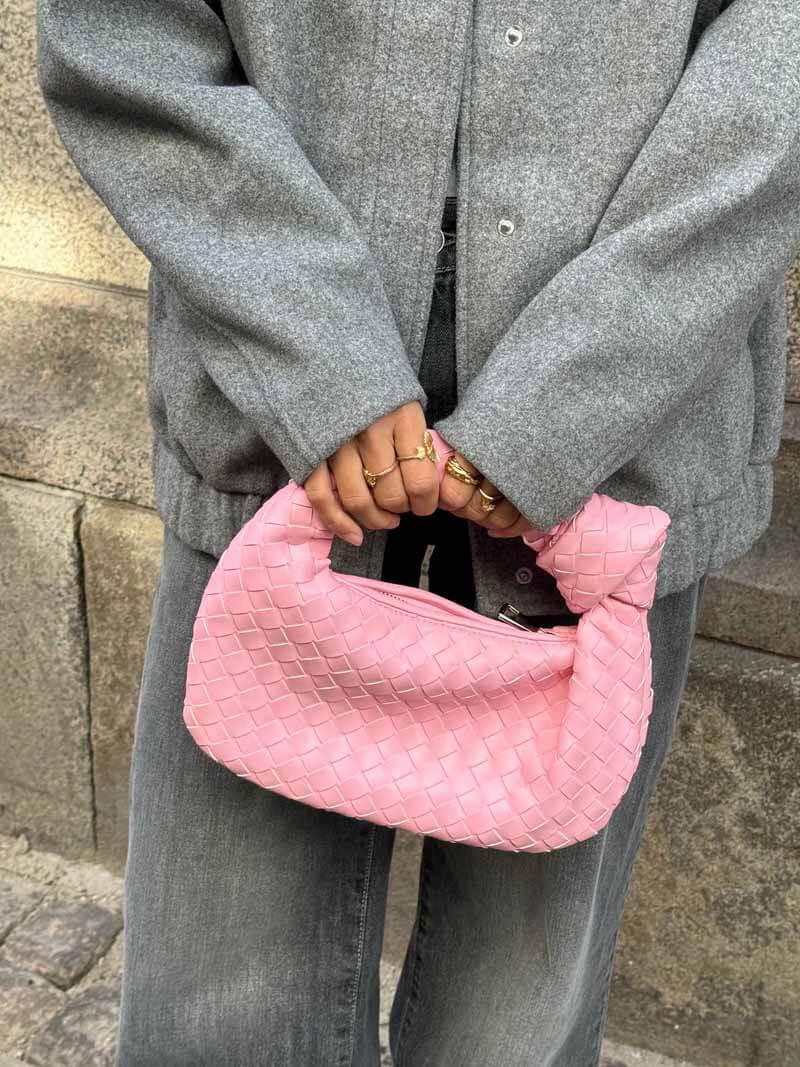 BOLSO MINI TRENZADO ASA ENVOLVENTE EFECTO PIEL