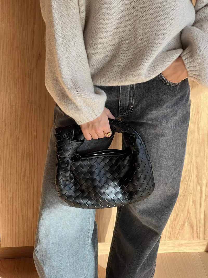 BOLSO MINI TRENZADO ASA ENVOLVENTE EFECTO PIEL