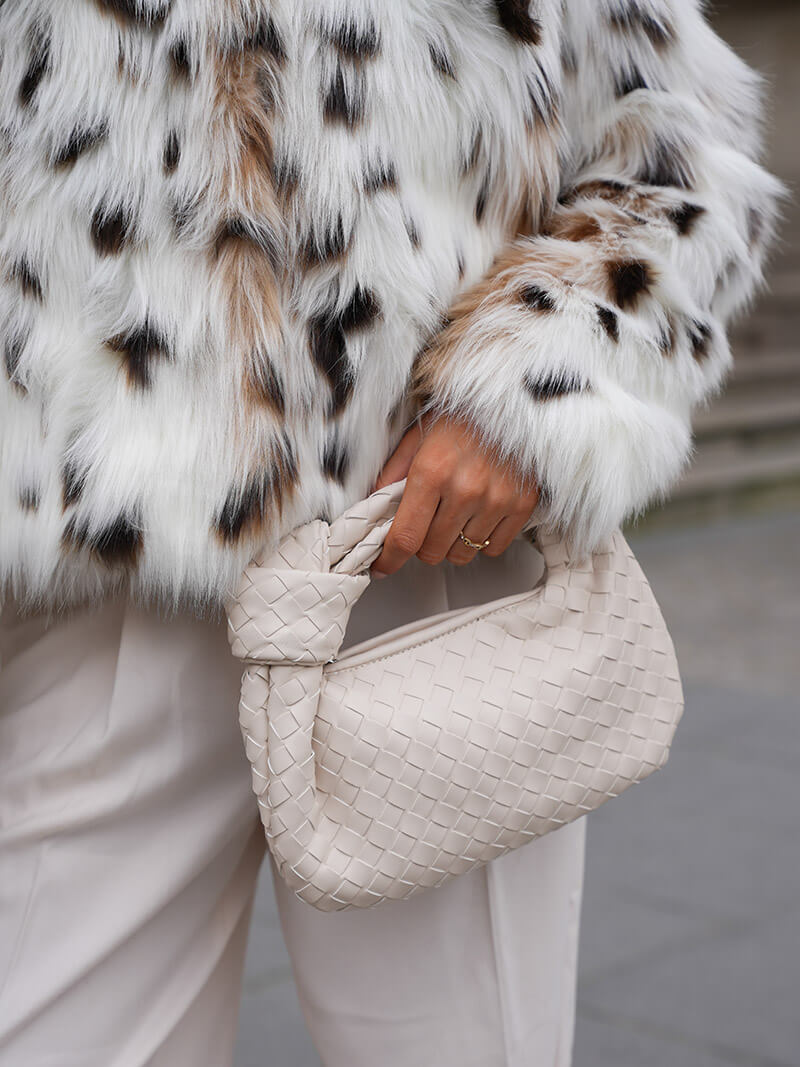BOLSO MINI TRENZADO ASA ENVOLVENTE EFECTO PIEL