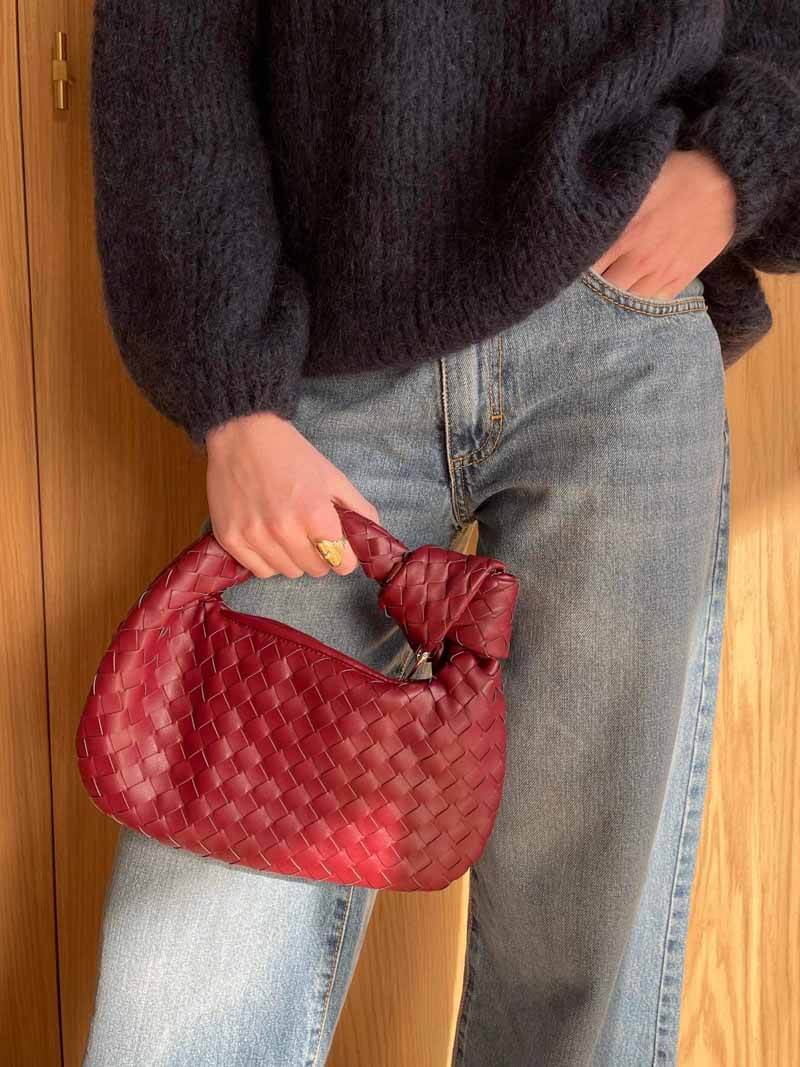BOLSO MINI TRENZADO ASA ENVOLVENTE EFECTO PIEL