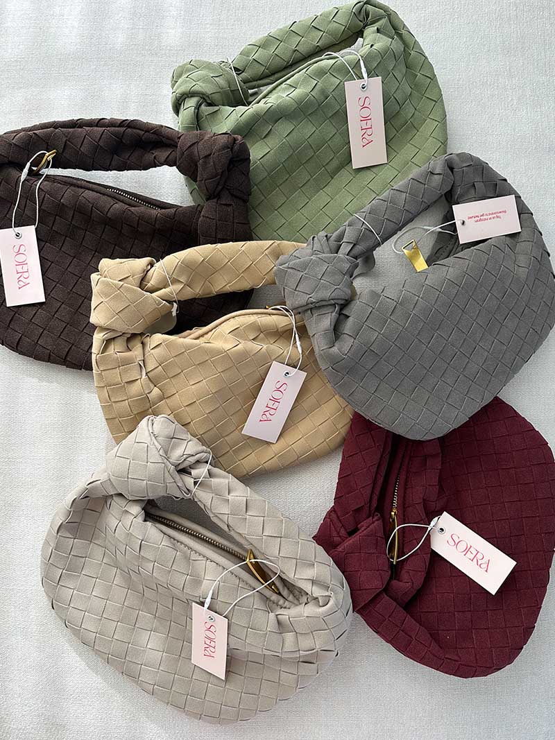BOLSO MINI TRENZADO EFECTO ANTE