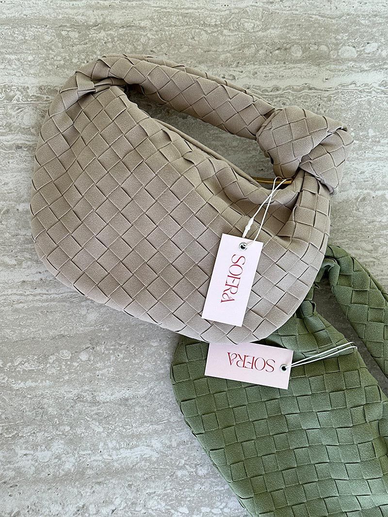BOLSO MINI TRENZADO EFECTO ANTE