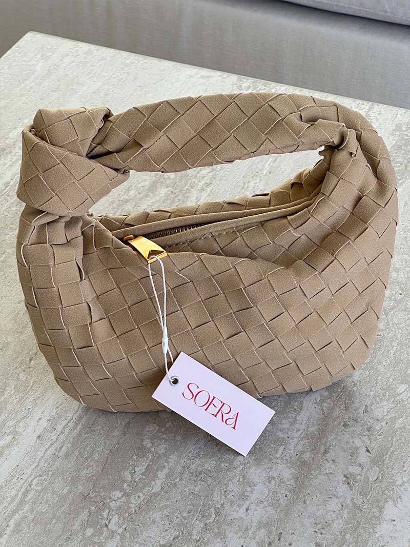 BOLSO MINI TRENZADO EFECTO ANTE