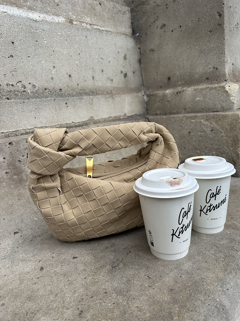 BOLSO MINI TRENZADO EFECTO ANTE